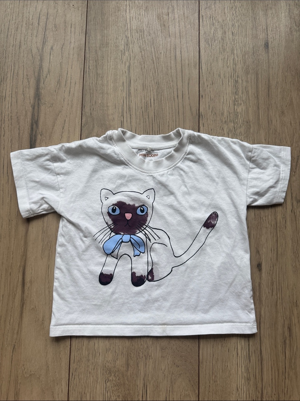 Mini Rodini Siamese Cat T-Shirt Kid’s 92/98 US 1.5-3Y Cotton Short Sleeve